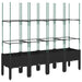 Jardinieră de grădină cu spalier, negru, 160x40x142,5 cm, PP - WALTI WALTI