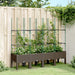 Jardinieră de grădină cu spalier, maro, 160x40x142,5 cm, PP - WALTI WALTI