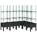 Jardinieră de grădină cu spalier, negru, 160x120x142,5 cm, PP - WALTI WALTI