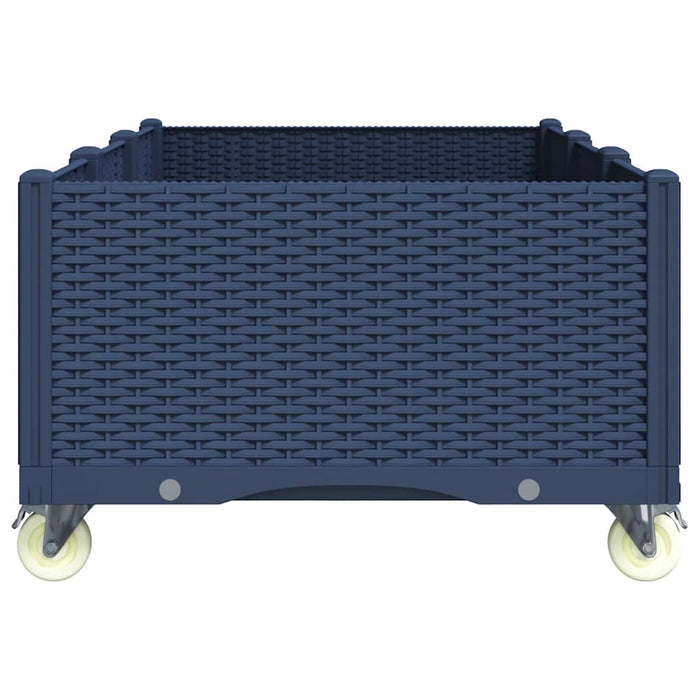 Jardinieră de grădină cu picioare, albastru gri, 150x80x54 cm, PP - WALTI WALTI