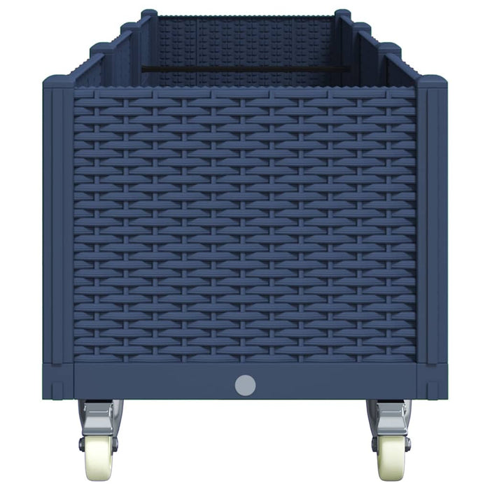 Jardinieră de grădină cu picioare, albastru gri, 240x50x54 cm, PP - WALTI WALTI