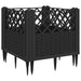 Jardinieră de grădină cu spalier, negru, 43,5x43,5x43,5 cm, PP - WALTI WALTI