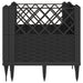Jardinieră de grădină cu spalier, negru, 43,5x43,5x43,5 cm, PP - WALTI WALTI
