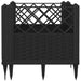 Jardinieră de grădină cu spalier, negru, 43,5x43,5x43,5 cm, PP - WALTI WALTI