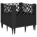 Jardinieră de grădină cu spalier, negru, 43,5x43,5x43,5 cm, PP - WALTI WALTI
