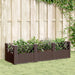 Jardinieră de grădină cu țăruși, maro, 123,5x43,5x43,5 cm, PP - WALTI WALTI