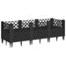 Jardinieră de grădină cu spalier, negru, 123,5x43,5x43,5 cm, PP - WALTI WALTI