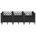 Jardinieră de grădină cu spalier, negru, 123,5x43,5x43,5 cm, PP - WALTI WALTI