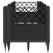 Jardinieră de grădină cu spalier, negru, 123,5x43,5x43,5 cm, PP - WALTI WALTI