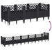 Jardinieră de grădină cu spalier, negru, 123,5x43,5x43,5 cm, PP - WALTI WALTI