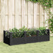 Jardinieră de grădină cu spalier, negru, 123,5x43,5x43,5 cm, PP - WALTI WALTI