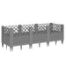 Jardinieră grădină cu țăruși gri deschis 123,5x43,5x43,5 cm PP - WALTI WALTI