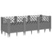 Jardinieră grădină cu țăruși gri deschis 123,5x43,5x43,5 cm PP - WALTI WALTI