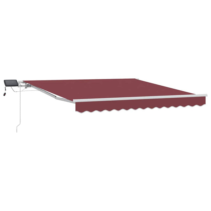Copertină retractabilă manual cu LED, vișiniu, 300x250 cm - WALTI WALTI