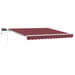 Copertină retractabilă manual cu LED, vișiniu, 300x250 cm - WALTI WALTI