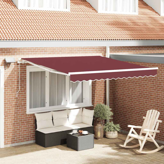 Copertină retractabilă manual cu LED, vișiniu, 300x250 cm - WALTI WALTI