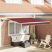 Copertină retractabilă manual cu LED, vișiniu, 300x250 cm - WALTI WALTI
