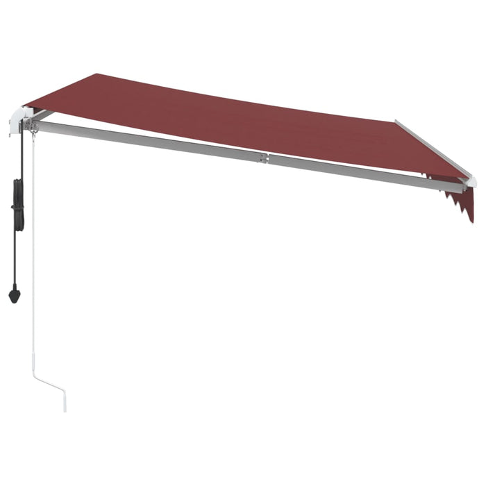 Copertina retractabilă automat cu LED, vișiniu, 300x250 cm WALTI