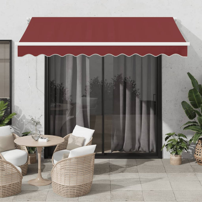 Copertina retractabilă automat cu LED, vișiniu, 300x250 cm WALTI