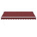 Copertina retractabilă manual cu LED, vișiniu, 350x250 cm - WALTI WALTI
