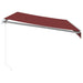 Copertina retractabilă manual cu LED, vișiniu, 350x250 cm - WALTI WALTI