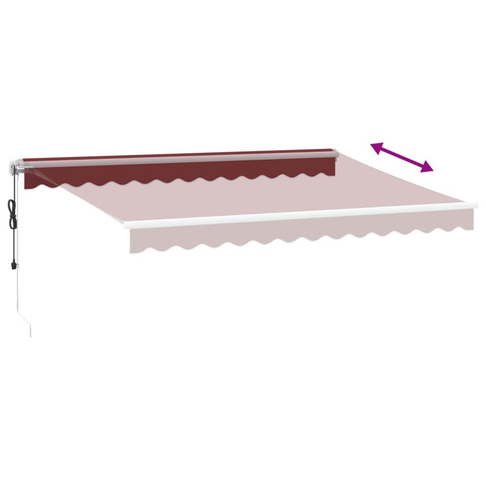 Copertina retractabilă automat cu LED, vișiniu, 350x250 cm - WALTI WALTI