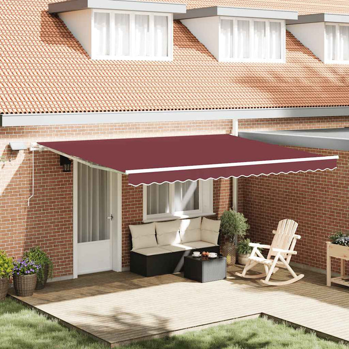 Copertina retractabilă manual cu LED, vișiniu, 450x300 cm - WALTI WALTI