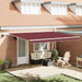 Copertina retractabilă manual cu LED, vișiniu, 450x300 cm - WALTI WALTI