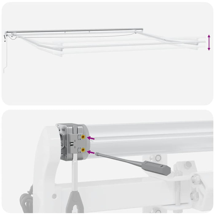 Copertina retractabilă automat cu LED, vișiniu, 450x300 cm - WALTI WALTI