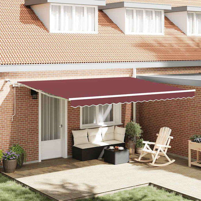 Copertina retractabilă automat cu LED, vișiniu, 450x300 cm - WALTI WALTI