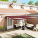 Copertina retractabilă manual cu LED, vișiniu, 500x300 cm - WALTI WALTI