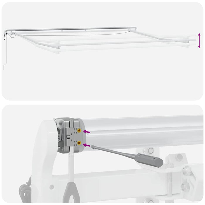 Copertina retractabilă automat cu LED, vișiniu, 500x300 cm - WALTI WALTI
