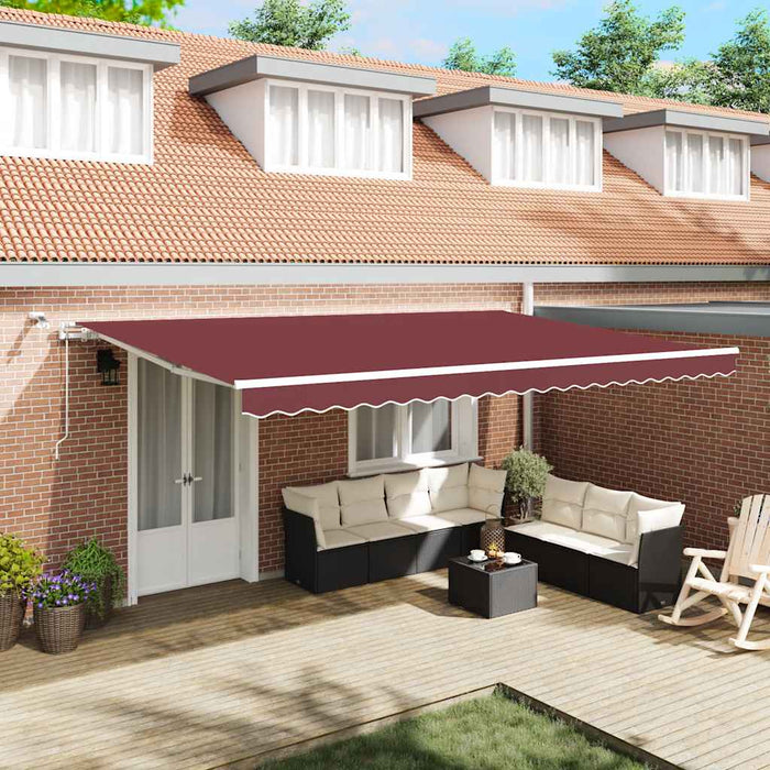 Copertina retractabilă automat cu LED, vișiniu, 500x300 cm - WALTI WALTI
