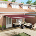 Copertina retractabilă automat cu LED, vișiniu, 500x300 cm - WALTI WALTI