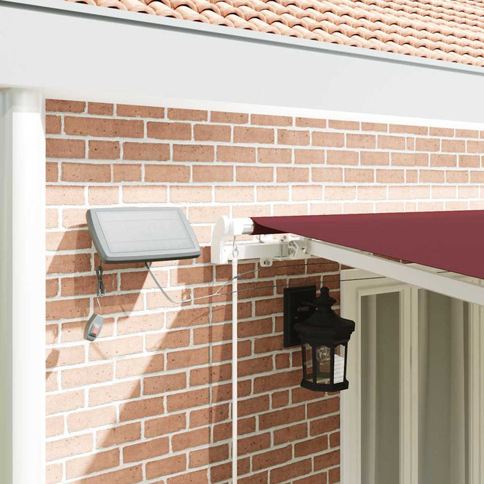 Copertina retractabilă manual cu LED, vișiniu, 600x300 cm WALTI