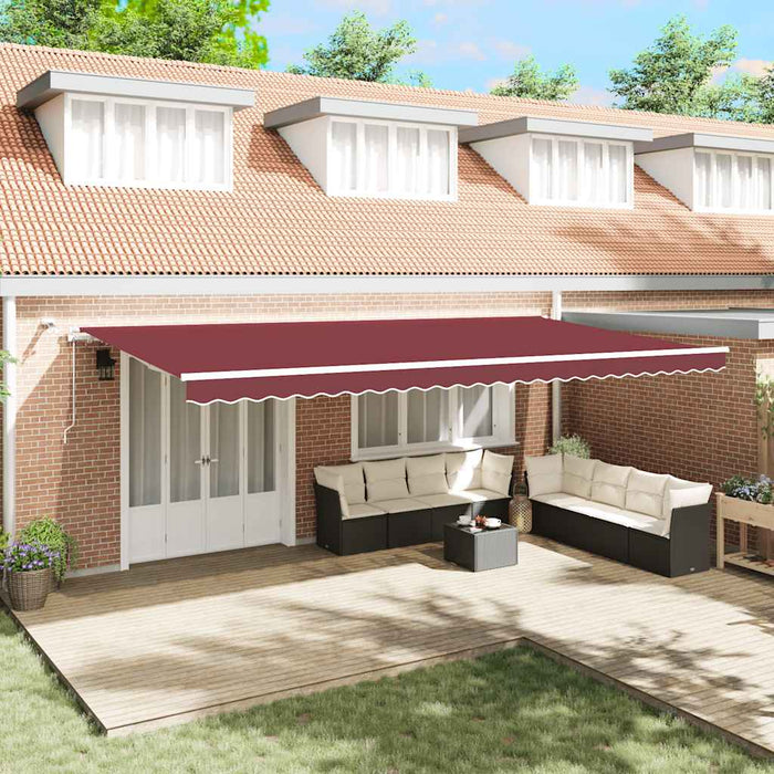 Copertina retractabilă automat cu LED, vișiniu, 600x300 cm - WALTI WALTI