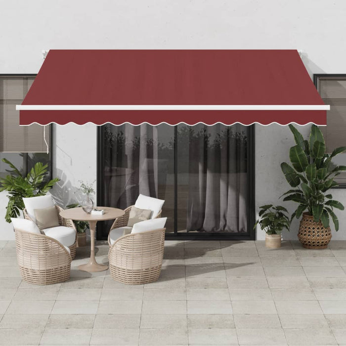 Copertina retractabilă manual, vișiniu, 400x350 cm - WALTI WALTI