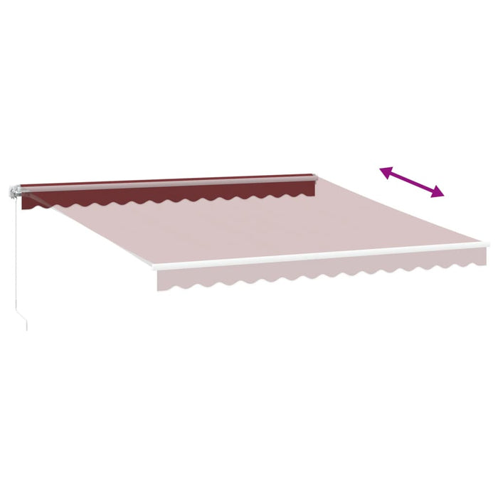 Copertina retractabilă manual cu LED, vișiniu, 400x350 cm - WALTI WALTI