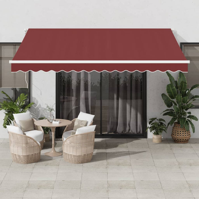 Copertina retractabilă manual cu LED, vișiniu, 400x350 cm - WALTI WALTI