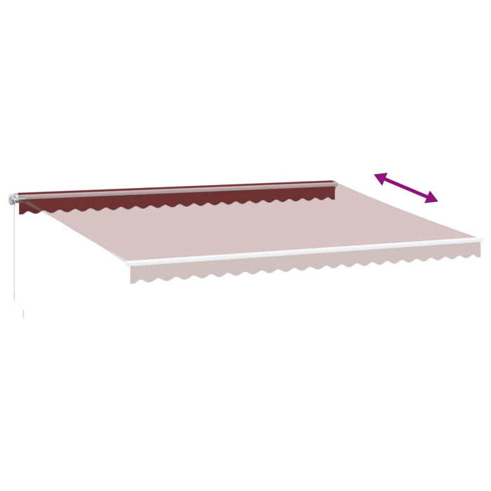 Copertina retractabilă manual, vișiniu, 500x350 cm - WALTI WALTI