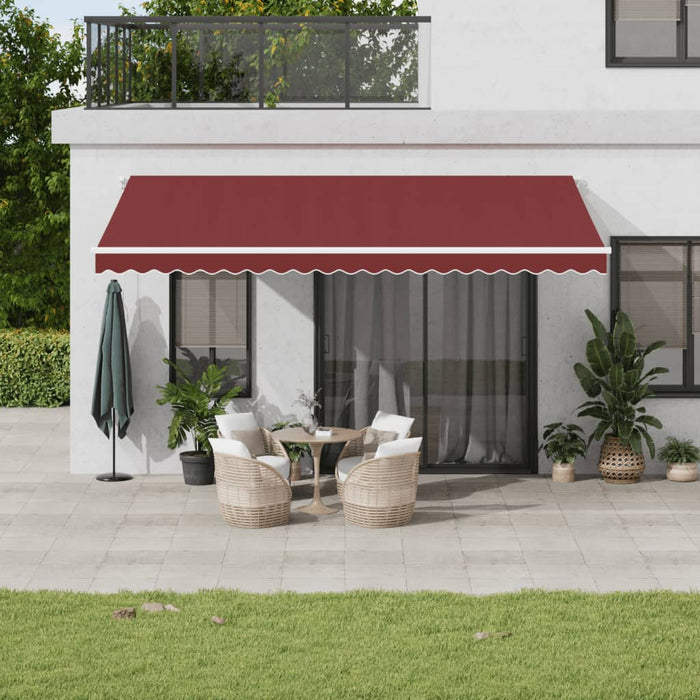 Copertina retractabilă manual cu LED, vișiniu, 500x350 cm - WALTI WALTI