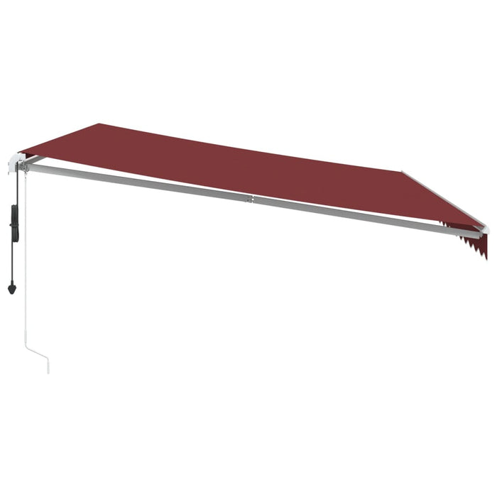 Copertina retractabilă automat cu LED, vișiniu, 500x350 cm WALTI