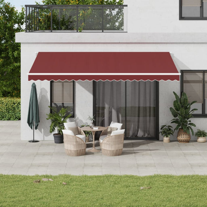 Copertina retractabilă automat cu LED, vișiniu, 500x350 cm WALTI