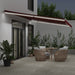 Copertina retractabilă manual cu LED, vișiniu, 600x350 cm - WALTI WALTI