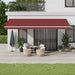 Copertina retractabilă manual cu LED, vișiniu, 600x350 cm - WALTI WALTI