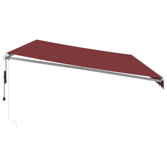 Copertina retractabilă automat cu LED, vișiniu, 600x350 cm WALTI