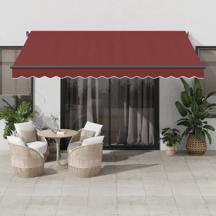 Copertina retractabilă manual, vișiniu, 400x350 cm - WALTI WALTI