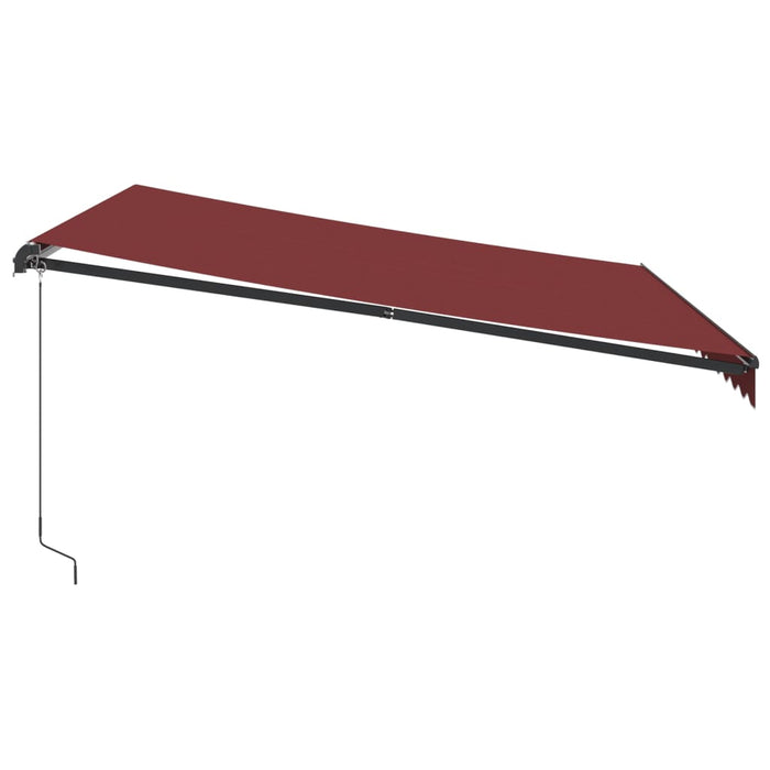 Copertina retractabilă manual cu LED-uri, vișiniu, 400x350 cm - WALTI WALTI