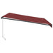 Copertina retractabilă manual cu LED-uri, vișiniu, 400x350 cm - WALTI WALTI