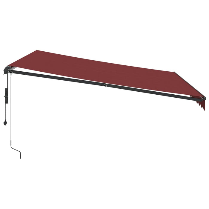 Copertina retractabilă automat cu LED-uri, vișiniu, 400x350 cm WALTI